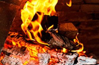 Звук костра, огня в печи или камине