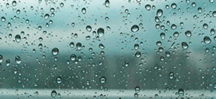 Капли на стекле — звук дождя по стеклу