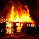 Горящий дом — звук пожара в доме