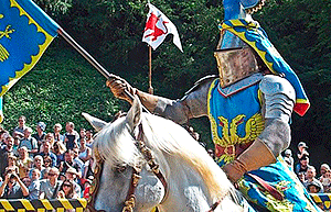 Рыцарь на коне — иллюстрация к записи «Звук рыцарского турнира на лошадях»