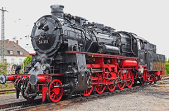 Скачать звук паровоза — стук колес, с гудком, внутри На фото паровоз — иллюстрация к публикации «Скачать звук паровоза»